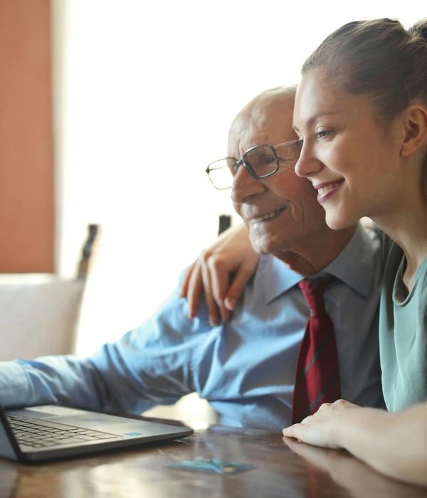 Happy clients sharing positive feedback about innovative technology solutions